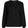 Lands' End Women's Pinwale Cord Smocked Popover Shirt - 3 of 3