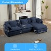 Mjkone 113'' L-Shaped Modular Sectional Sofa,Modern Chenille 4-Seat Cloud Couch with Ottoman and Thickened Cushion - 2 of 4