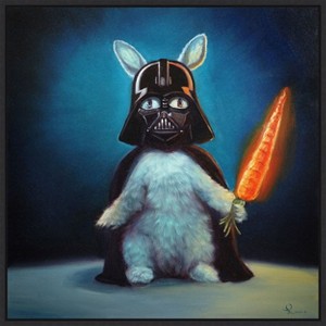 Amanti Art Bunny Vader by Lucia Heffernan Canvas Wall Art Print Framed 22-in. x 22-in. - 1 of 4