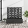 Wooakway Black Metal Planter Box with Trellis Raised Garden Bed with Arbor Privacy Screen with Wheels - 2 of 4