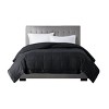 Lightweight Down Alternative Blanket with Satin Trim Black King - 4 of 4