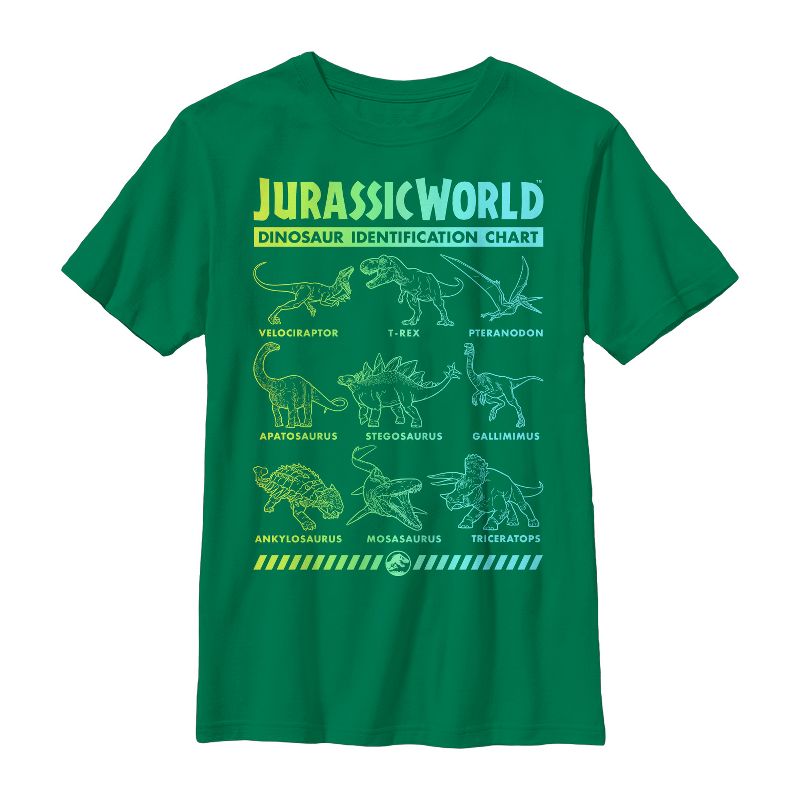 Boy's Jurassic World: Fallen Kingdom Dinosaur Identification Card T-Shirt, 1 of 4
