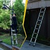Syemin Ladders Telescoping Ladder Heavy Duty Aluminum with Non-Slip, Folding Portable Ladder with Hooks, Extension Ladder, Silver, 18.11"*2.6"*29.92" - 3 of 4