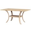 CAVINAS Dining Table Set for 6 Kitchen Table Wood Dining Table Set with Curved Legs with Bench and 4 Removable Cushions for Dining Room - 3 of 4
