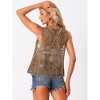 Allegra K Women's Sleeveless Open Front Cardigan Vest Hollow Out Crochet Shrug - 4 of 4