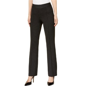 I.N.C International Concepts Womens Faux Leather Trim Casual Trouser Pants, Grey, 4 Regular - 1 of 1