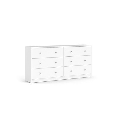 Tvilum Portland 6 Drawer Double Dresser, White