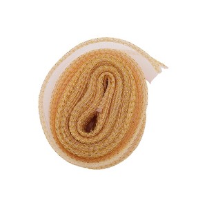 Unique Bargains Ribbon Gold-Edged Fishtail Organza Simple Style Polyester 354.33"x1.57" 1 Pc - 1 of 3
