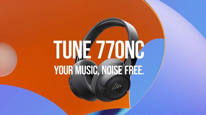 JBL Tune 770NC Bluetooth Wireless Over-Ear Headphones, 2 of 11, play video
