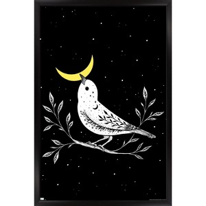 Trends International Episodic Drawing - Moon Bird Framed Wall Poster Prints - 1 of 4