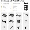 Boersma 4 Tier Rolling Utility Cart with Drawer,Utility Cart Made of Multifunctional Storage Organizer Tool for Kitchen,Bathroom,Living Room - 4 of 4