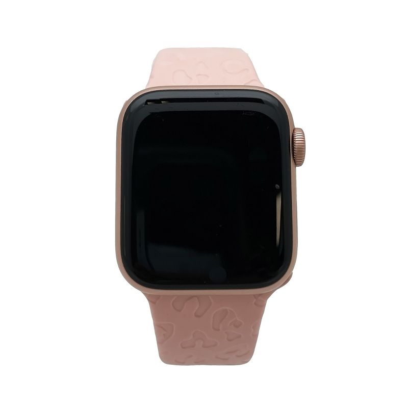 Olivia Pratt Cheetah Engraved Silicone Apple Watch Band, 3 of 7