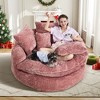 Aukfa 55" Oversized Round Chaise Lounge Chair, Modern Circle/Cloud Sofa Bed, Bean Bag Chair For Living Room - 4 of 4