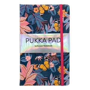 Pukka Pads Bloom Softcover Notebook with Pocket - Blue - Pack 3 - 1 of 4