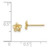 Black Bow Jewelry 6mm Plumeria Flower Post Earrings in 14k Yellow Gold - 4 of 4