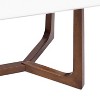 Kate and Laurel Olivant Wooden Coffee Table, 44x22x20, White and Walnut Brown - 4 of 4