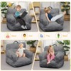 Kids Bean Bag Chair, Comfy Toddler Chair with Plush Bear, Toddler Bean Bag Sofa for Boys and Girls, Soft Corduroy Cover Lazy Sofa - 4 of 4