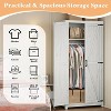 AMERLIFE Farmhouse Armoire Wardrobe Closet - 4 of 4