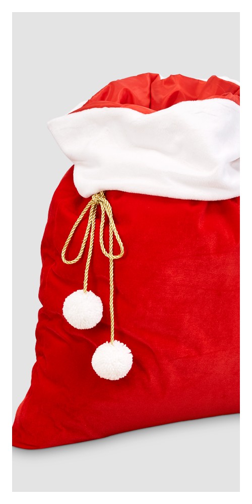 Velvet Santa Sack Gift Bag - Wondershop™, Velvet Santa Sack Gift Bag Red - Wondershop™