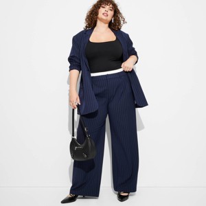 Women's High-Rise Wide Leg Boxer Trousers - Wild Fable™ - 1 of 3