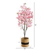 Nearly Natural 6-ft Artificial Cherry Blossom Tree with Handmade Jute & Cotton Basket - 2 of 4