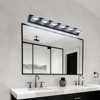 Dolonm 39" Modern Black 6-Light LED Vanity Light - Flawless Makeup Lighting, Moisture-Proof, Easy Install for Bathroom Mirror - 2 of 4