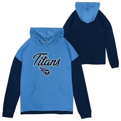 Nfl Tennessee Titans Women's Halftime Adjustment Long Sleeve Fleece Hooded  Sweatshirt : Target