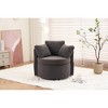 Grungis Teddy Accent Chair with Back Cushion,33.9"W Swivel Chairs with Storage Space,Storage Chair for Bedroom,Reading Room - 2 of 4