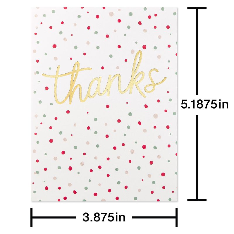 10ct Scattered Dots Blank Thank you Cards, 6 of 8