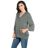 24seven Comfort Apparel Womens Trendy Oversized Fashion Hoodie Top - 2 of 4