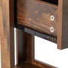 15.75" Rattan Night Stands With Drawer Bedside End Table For Small Space - 4 of 4