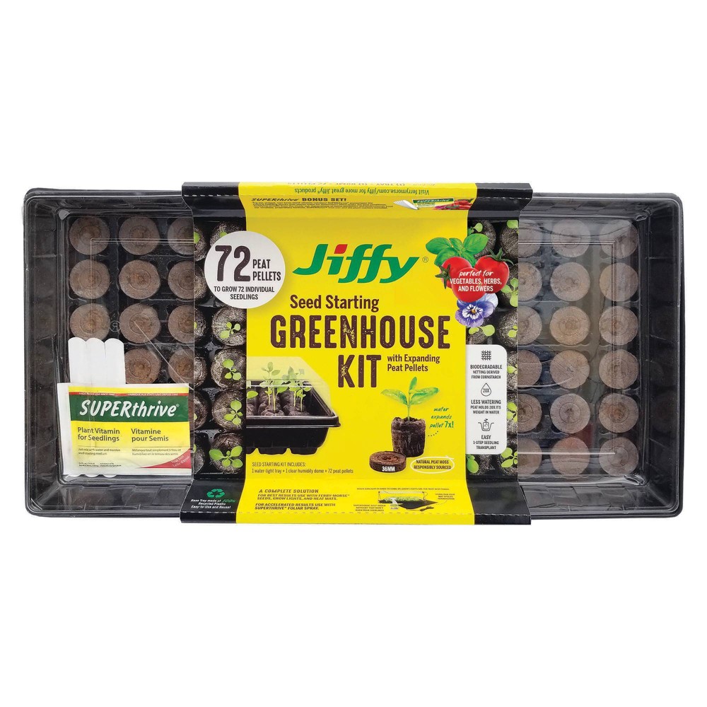 Jiffy J372PROGS Greenhouse Seed Starter Kit with Superthrive
