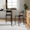 Upholstered PU Dining Chairs - Modern Curved Backrest, 26IN Metal Legs with Sturdy H-Frame, 330lbs Capacity, Kitchen/Bar Seating for Home Dining Room - 4 of 4