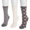 MUK LUKS Women's Cozy Crew Sock 3 Pack - 2 of 3
