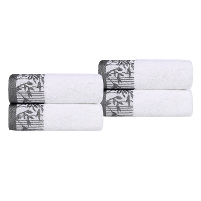 Charming Floral Accent Cotton Towel Set by Blue Nile Mills