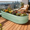 6x3x1ft Galvanized Raised Garden Bed Kit, Oval Raised Beds with Open-Ended Base, Metal Planter Box for Vegetables, Flowers, Herbs & Fruits - 4 of 4