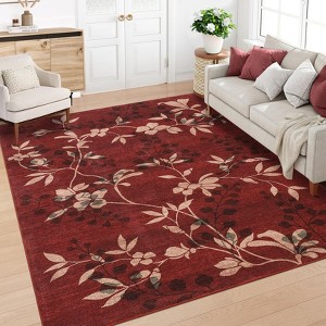 COZONY Washable Hallway Runner Rug - Vintage Floral Non-Slip Long Carpet for Kitchen, Entryway, Laundry, Bedroom - 1 of 4