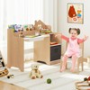 Tangkula Kids Desk & Chair Set w/ Open Shelves Drawer & Fabric Storage Bin - 4 of 4
