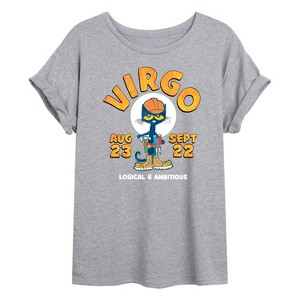 Women's - Pete the Cat - Virgo Oversized Graphic T-Shirt - 1 of 4