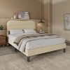 Full Size Bed Frames with Headboard Upholstered Bed Frame Teddy Soft Boucle Fabric bedframes Soft Cloud Marshmallow Shape Upholstered Headboard - 4 of 4