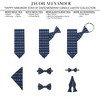 Jacob Alexander Men's Hanukkah Stripe Clip-On Necktie - Navy - 3 of 4