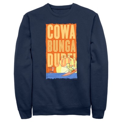 Men's The Simpsons Cowa Bunga Dude! Surfing Bart Sweatshirt