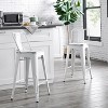 Lyngins Set of 2/4 Industrial Metal Bar Stools,Counter Chairs with Bucket Back,Stools for Kitchen Counter,Living Room - 2 of 4