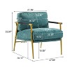 CAVINAS Modern Accent Chair with Plush Cushion,Sturdy Metal Frame,Plush Armchair for Living Room,Bedroom,Office Seating - 3 of 4