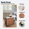VYNXARIA Laundry Hamper With Lid PE Rattan Powder Coating Frame Clothes Hampers with 02 Removable Bags, Wheels, 160L, Brown Color - 2 of 4
