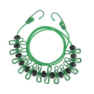 Unique Bargains with Metal Clips*12 & Windproof Beads*13 Clothesline 1 Pc - 1 of 4