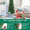 Resenkos 6-Ft Pencil Christmas Tree with Memory Wire Branches and Stand - Green - 2 of 4