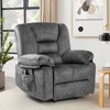 Velvet Power Lift Recliner Chair with Massage & Heating, Power Lift Assistance and Enlarged & Widened Seat - 3 of 4