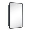 TEHOME Farmhouse Recessed Metal Rectangular Bathroom Medicine Cabinets with Mirror - 2 of 4