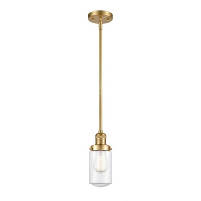 Dover - 1 Light Stem Hung Mini Pendant In Traditional Style-10.25 Inches Tall and 4.5 Inches Wide